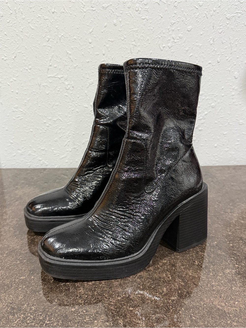 Kenneth‎ Cole New York Amber Platform Chunky Heel Ankle Boots Size 8